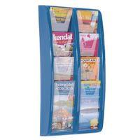 panorama wall mounted leaflet dispenser 8 x 13 a4 blue