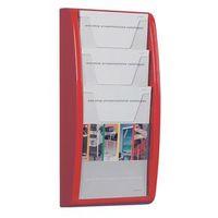 panorama wall mounted leaflet dispenser 3 x a4 red