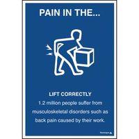 PAIN IN THE . LIFT CORRECTLY 760 x 510 PAPER