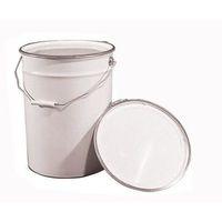 PAILS - TINPLATE - WHITE PACK OF 6, RING LID