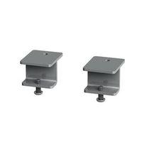 PAIR OF BRACKETS FOR GLAZED SCREENS FOR DESKS NOT BACK TO BACK IN SILVER