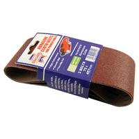 pack of 3 cloth sanding belts 457x75mm