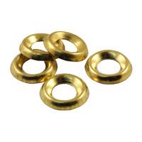 Pack of 100 Surface Screw Cup Washers Brass