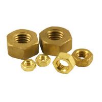 Pack of 10 Brass Hex Nuts Metric