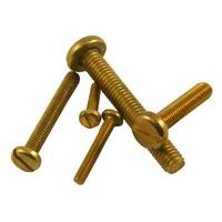 Pack of 10 Machine Screws Pan Brass Self Colour