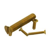 Pack of 10 Machine Screws Csk Brass Self Colour