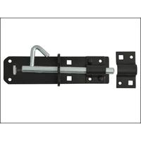 padlock bolt black powder coated 150mm 6in