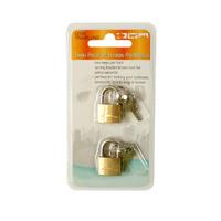 Pack Of 2 Strong Brass Padlocks