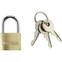 padlock 197 mm basetech 1362630 gold yellow key