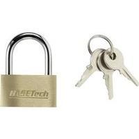 Padlock 29.8 mm Basetech 1363031 Gold-yellow Key