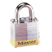 PADLOCK - LAMINATED STEEL SHACKLE 38MM-YELLOW-PACK OF 6