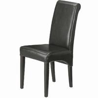 palmas leather dining chair black single