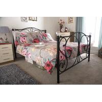 Panache Crystal Metal Bedstead Black