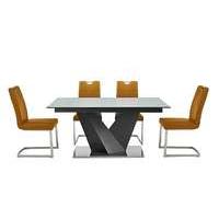 panama grey dining table and 4 chairs