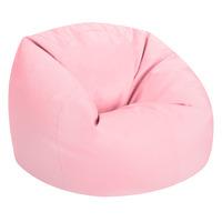 Panelled XL Bean Bag Faux Leather Pink