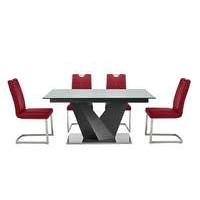 Panama Grey Dining Table and 4 Chairs