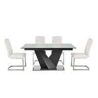 panama grey dining table and 4 chairs