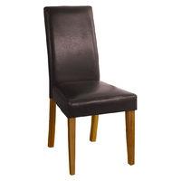 parson leather dining chair brown