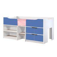 Paddington Wooden Cabin Bed - White and Blue