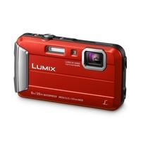 Panasonic Lumix DMC-FT30EB-R Waterproof Action Camera Red 16 MP 4x Optical Zoom