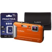 Panasonic DMC-FT30 Tough Orange Camera Kit inc 16GB SD Card & Case