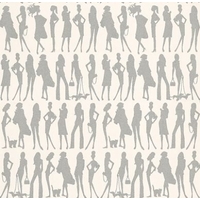Paper Moon Wallpapers Bond Girls Silver, 1091102