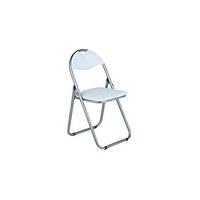 padded folding office chair white