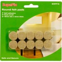 Pack Of 20 Round Self Adehsive Felt Pads