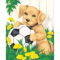 paintsworks learn to paint puppy soccer ball paint set