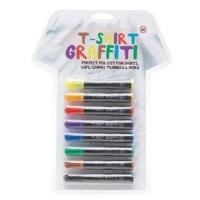 Pack Of 8 T-shirt Graffiti Fabric Pens