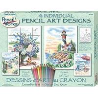 Paintsworks Pencil By Numbers - Beach Scenes Pack