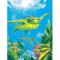 Paintsworks Learn To Paint 9\" x 12\"- Swimming Turtle