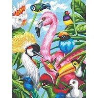 paintsworks pencil by numbers tropical feathers