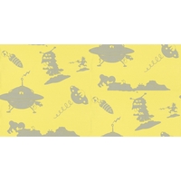 PaperBoy Wallpapers The Final Frontier Yellow and Grey, TFF/WP/YEL