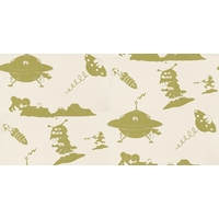 PaperBoy Wallpapers The Final Frontier Cream and Green, TFF/WP/CREAM