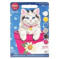 paintsworks paint by numbers flower pot kitten paint set