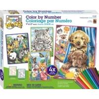 paintsworks pencil by numbers friendly animals pack