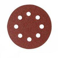 Pack Of 10 115mm Silverline Hook & Loop 240 Grit Punched Discs