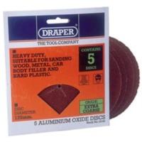 Pack Of 5 Draper Extra Coarse Aluminium Oxide Discs