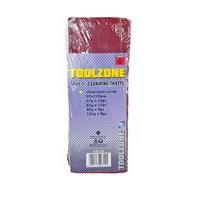 Pack Of 30 Toolzone Assorted Grit 1/3 Sanding Sheets