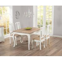 Palais 130cm Shabby Chic Dining Table with Chairs