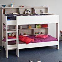 parisot tam tam childrens bunk bed in white loft grey
