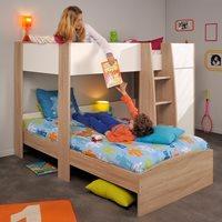parisot magellan l shaped kids bunk bed