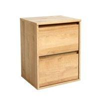 Pattinson Oak Effect 2 Drawer Bedside Chest (H)523mm (W)402mm