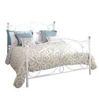 panache crystal bed frame white double