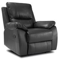 Panther Leather Recliner Black