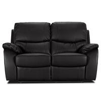 panther 2 seater recliner sofa black