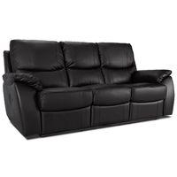 Panther 3 Seater Recliner Sofa Black