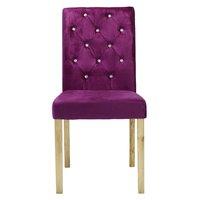 Paris Velvet Dining Chair Purple