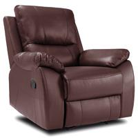 Panther Leather Recliner Brown